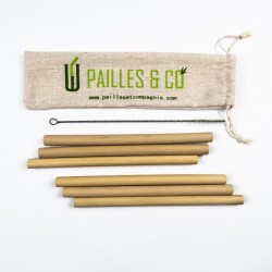 Kit pailles en bambou 7-9 mm | Pailles & Co