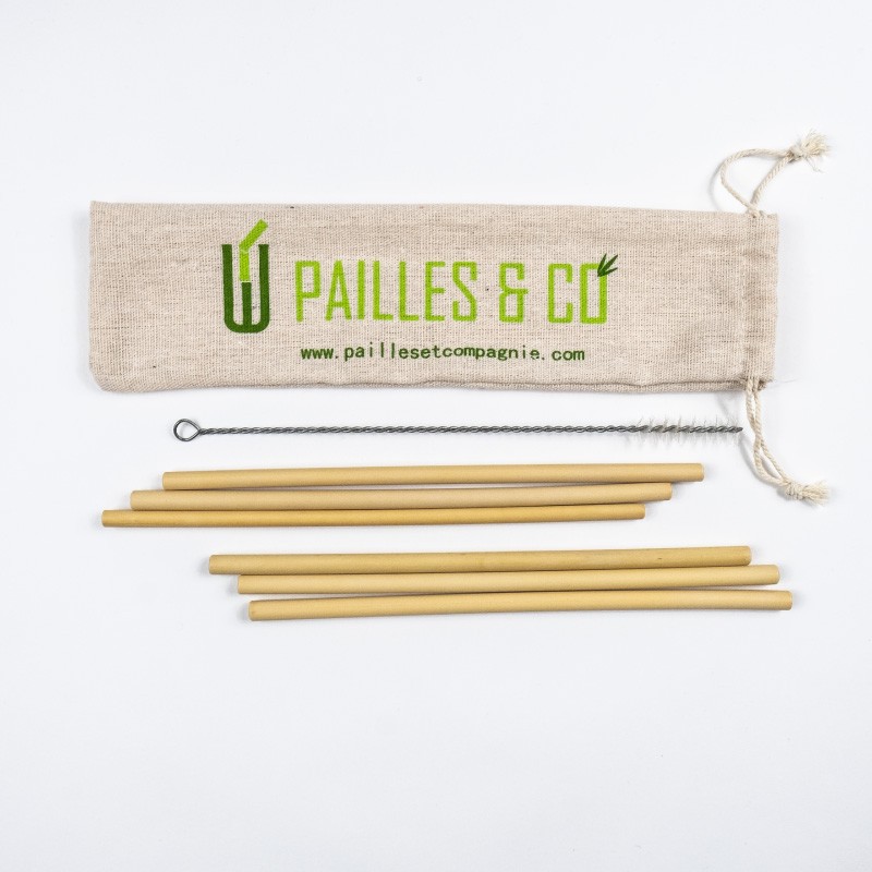 Kit pailles en bambou 4-6 mm | Pailles & Co