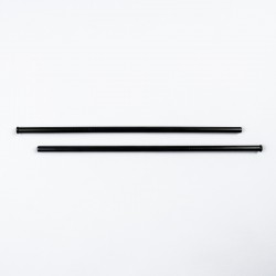 Pailles en inox droites couleur noir 21,5 cm x 6 mm | Pailles & Co