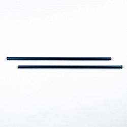 Pailles en inox droites couleur bleu 21,5 cm x 6 mm | Pailles & Co